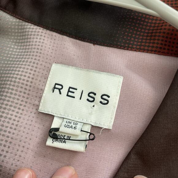 Reiss Women's Ombré Button Up Long Tunic Top‎ Size 6 Statement Modern Lagenlook - Picture 5 of 10